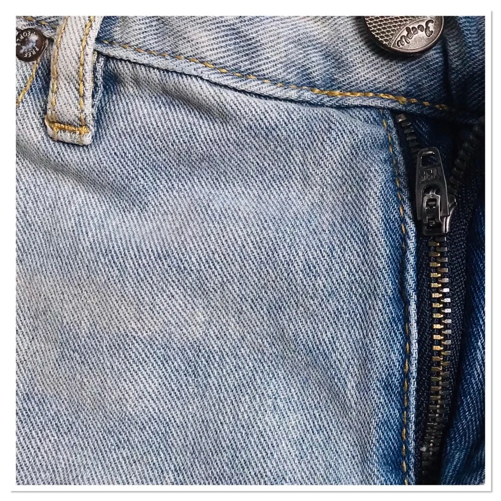 Free People Crochet Lace Hem Jean Shorts  Blue Size 26